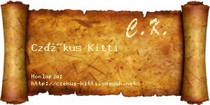 Czékus Kitti névjegykártya