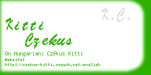 kitti czekus business card